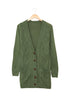 Front Pocket And Buttons Closure Cardigan